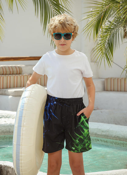 Fanient Badehose Jungen Schwimmshorts - 2 in 1 Badeshorts mit Kompression Liner für optimalen Komfort