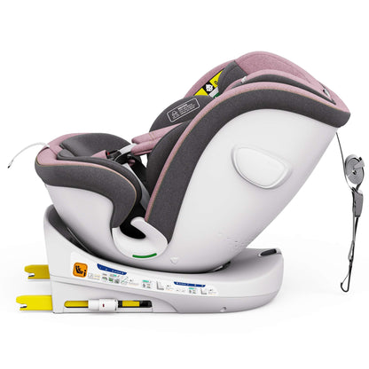 Daliya® Kindersitz ROTAZIONE | I-SIZE 40-150 cm | 8 Pos. | Isofix | (SIP) | Top Tether | 360° | 5 Punkt Gurt | Gruppe 0+ / I/II/III 0-36 KG | Neueste Zulassungs UN ECE Reg. 129 (Beige) - Meloni2