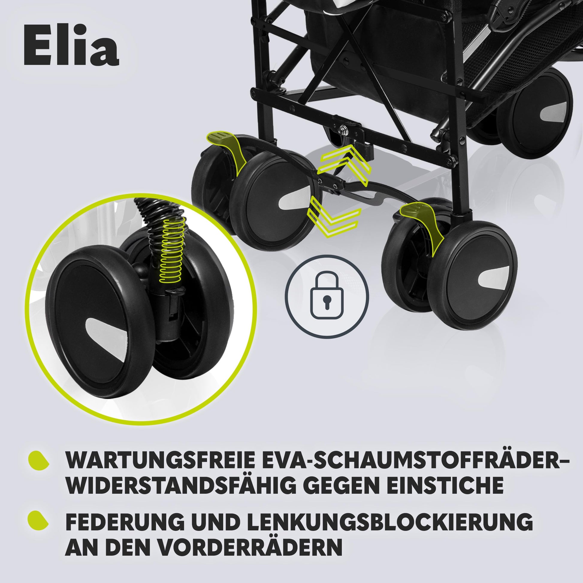 LIONELO Elia Buggy Small Foldable Pushchair up to 15 kg, Back and Footrest Adjustment, Rear Wheel Brake, Mosquito Net, Shopping Basket - Meloni2