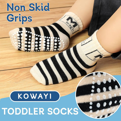 KOWAYI Stoppersocken Kinder 5/10 Paar ABS Rutschsocken Kinder Jungen, Mädchen, Baby Antirutschsocken 1-7 Jahre Grip Socken