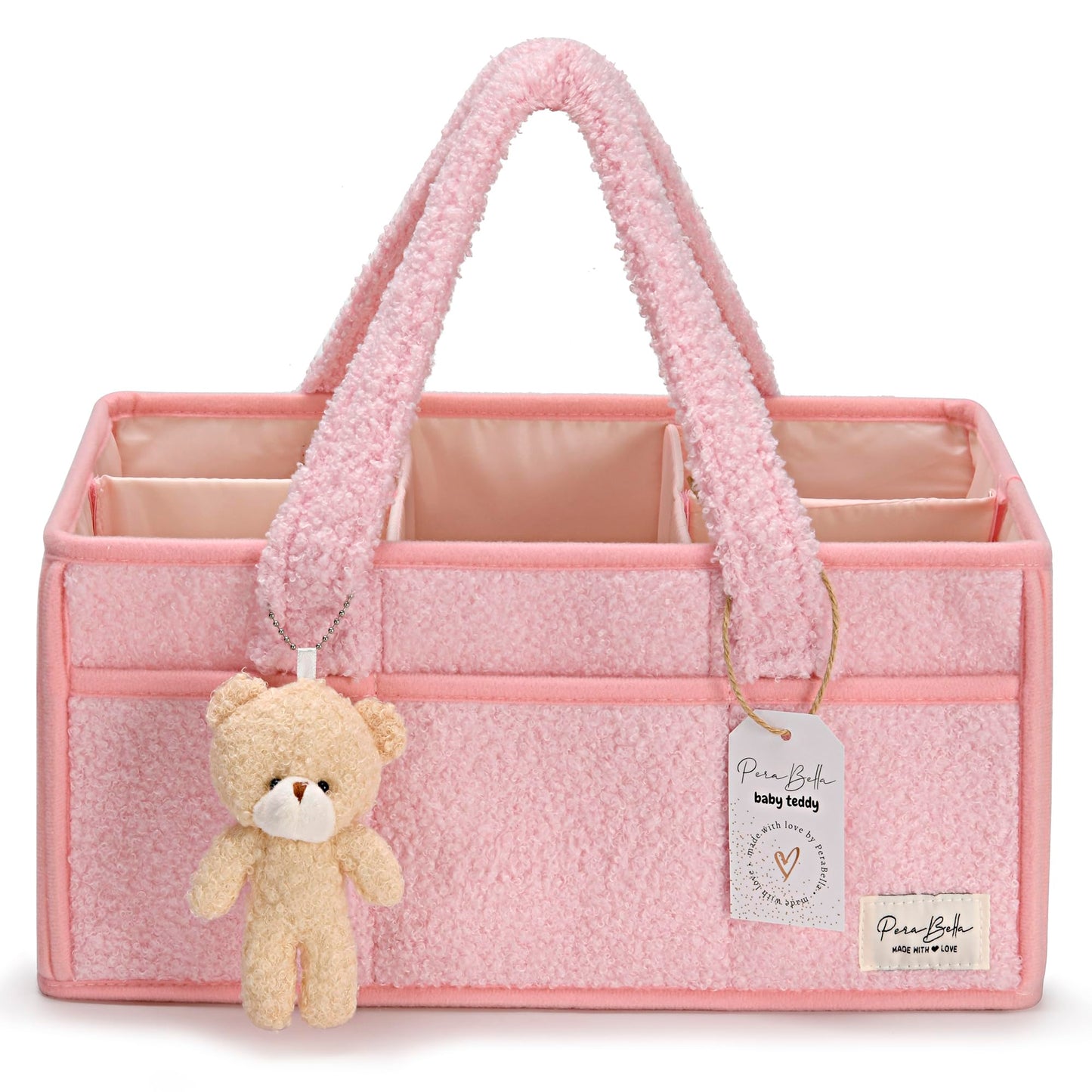 Baby Windel Caddy Organizer für Wickelauflage, Aufbewahrungskorb für Windeln und Tücher, Geschenk für Babyparty, Autowagen Organizer, Kindergarten Windel Organizer, Laptop