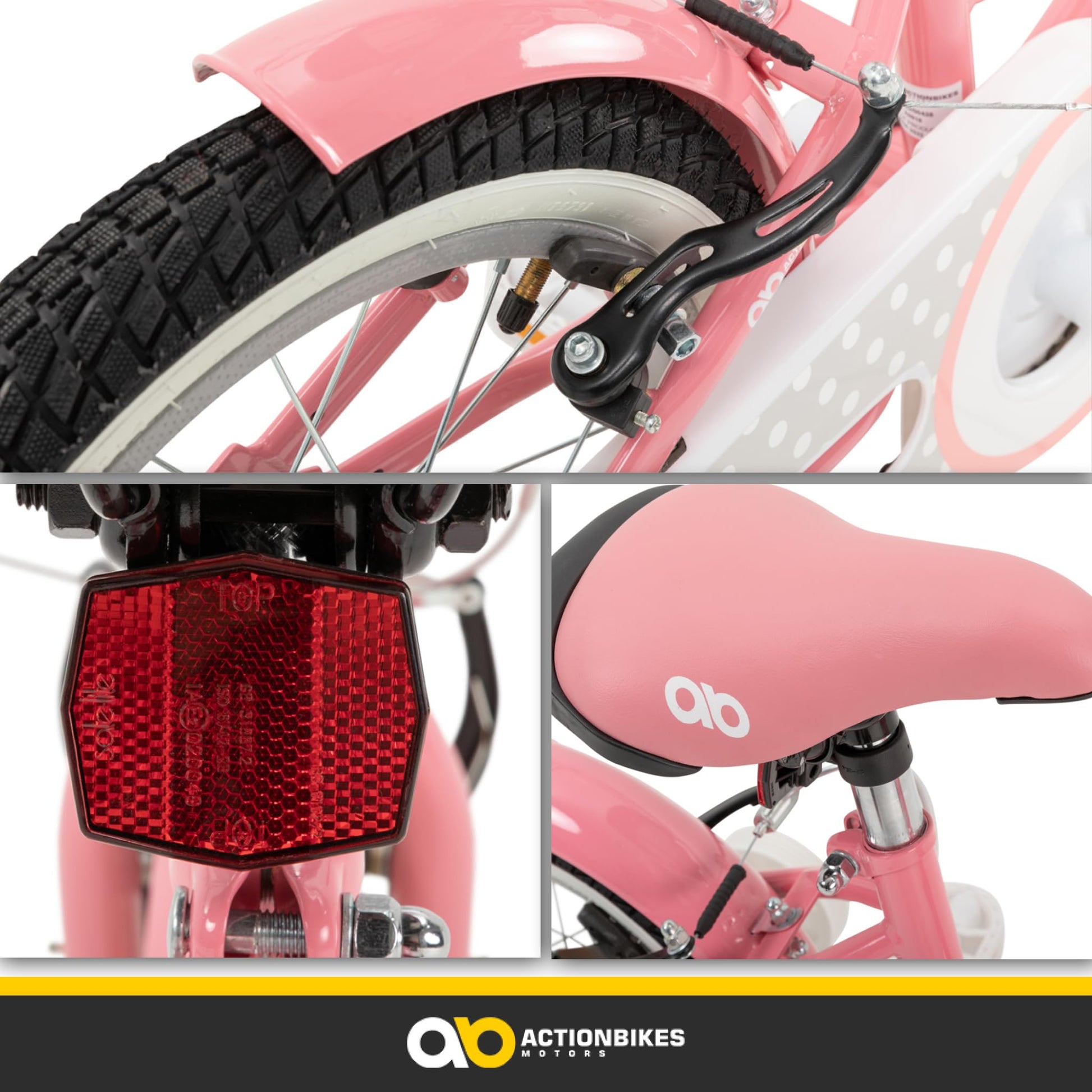 Actionbikes Kinderfahrrad Starlight | 12 16 20 Zoll - V-Brake Bremsen - Fahrrad für Kinder von 2-9 Jahren - Schutzblech v. / h - Kinder Fahrrad für Mädchen & Jungen - Fahrräder - Bicycle - Kinderrad - Meloni2