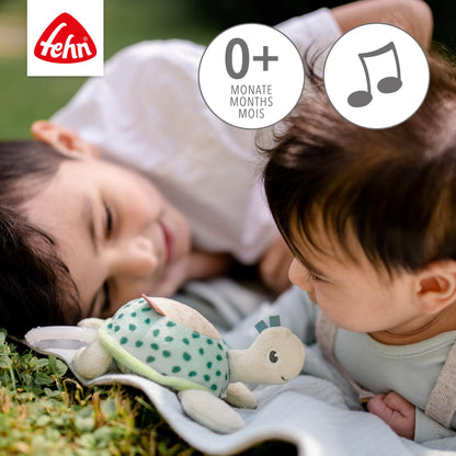 Fehn Mini-Spieluhr Fee – Kuscheltier & Einschlafhilfe: Aufzieh-Spieluhr mit sanfter Melodie „Schwanensee“ beruhigt in jeder Situation – für Babys und Kleinkinder ab 0+ Monaten