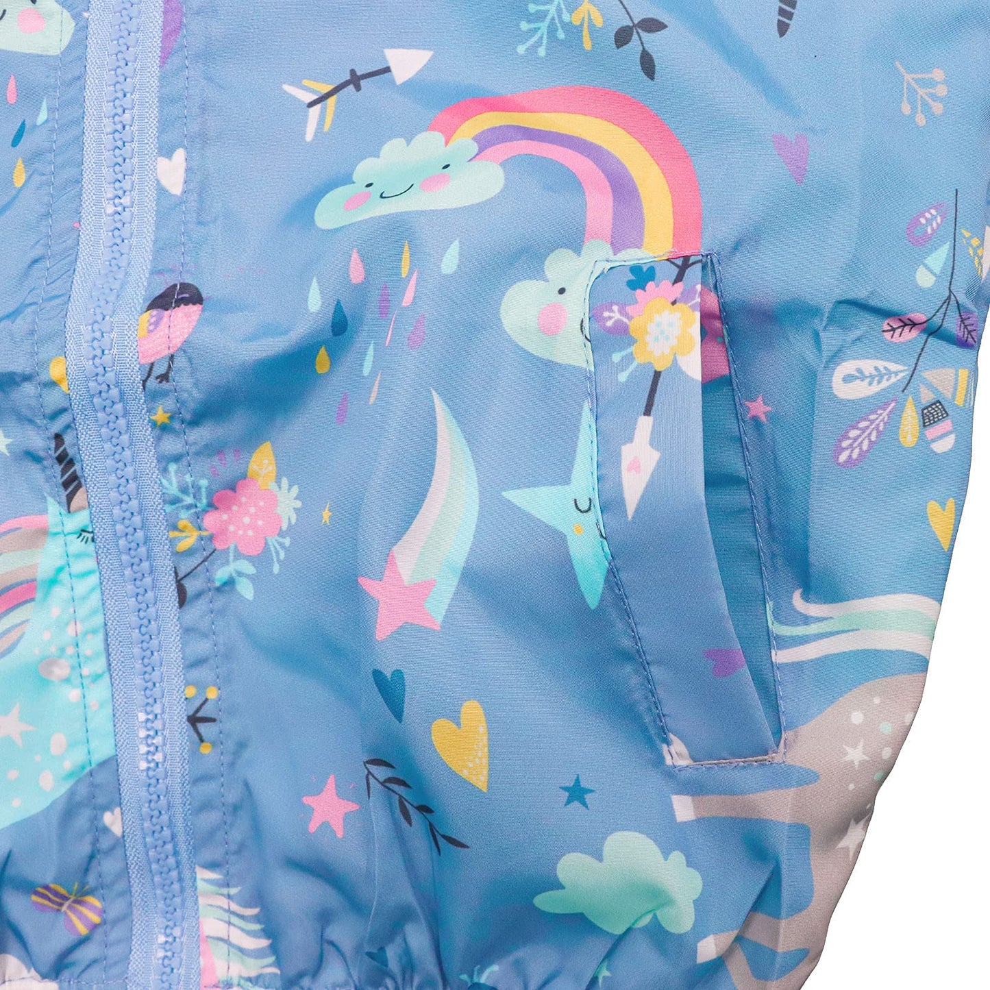 JinBei Jacken Mädchen Jacke Baby Kinder Kapuzen Sweatjacke Kapuzenjacke Cartoon Aufdruck Winddicht Mantel Windjacke Übergangsjack Frühling Herbst Outwear Softshelljacke Regenjacken 1-7 Jahre