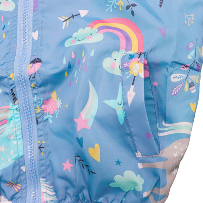 JinBei Jacken Mädchen Jacke Baby Kinder Kapuzen Sweatjacke Kapuzenjacke Cartoon Aufdruck Winddicht Mantel Windjacke Übergangsjack Frühling Herbst Outwear Softshelljacke Regenjacken 1-7 Jahre