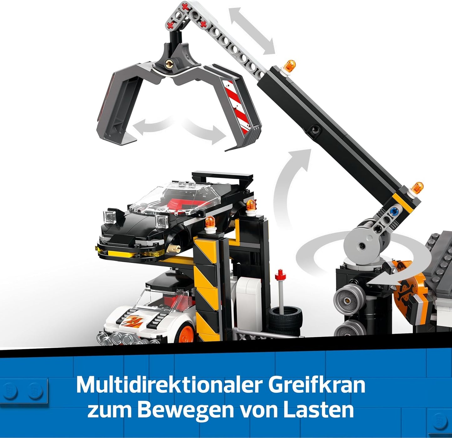 LEGO City Schrottplatz mit Autos - Spielzeug mit Schrottpresse und Kran, 2 Spielzeugautos, 4 Arbeiter Minifiguren & Bürogebäude - Geburtstagsgeschenke für Jungen und Mädchen ab 8 Jahren 60472