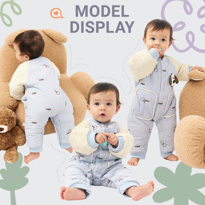 Baby Schneeanzug, weicher Strampler, Neugeborenen Winter Strampler, Herbst Winter Warm Overall, Winter Anzug für Kleinkinder, Mädchen, Jungen, 6-18 Monate