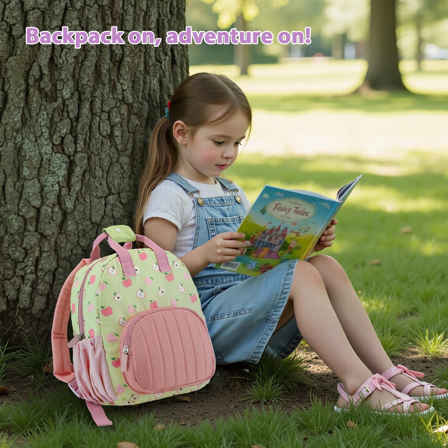 Kinderrucksack Mädchen 30cm Rucksack Kleinkind Kinderrucksack für 2-4 Jahre Kinder kindergartenrucksack Mini Tagesrucksack Reisetasche - Rosa Erdbeere