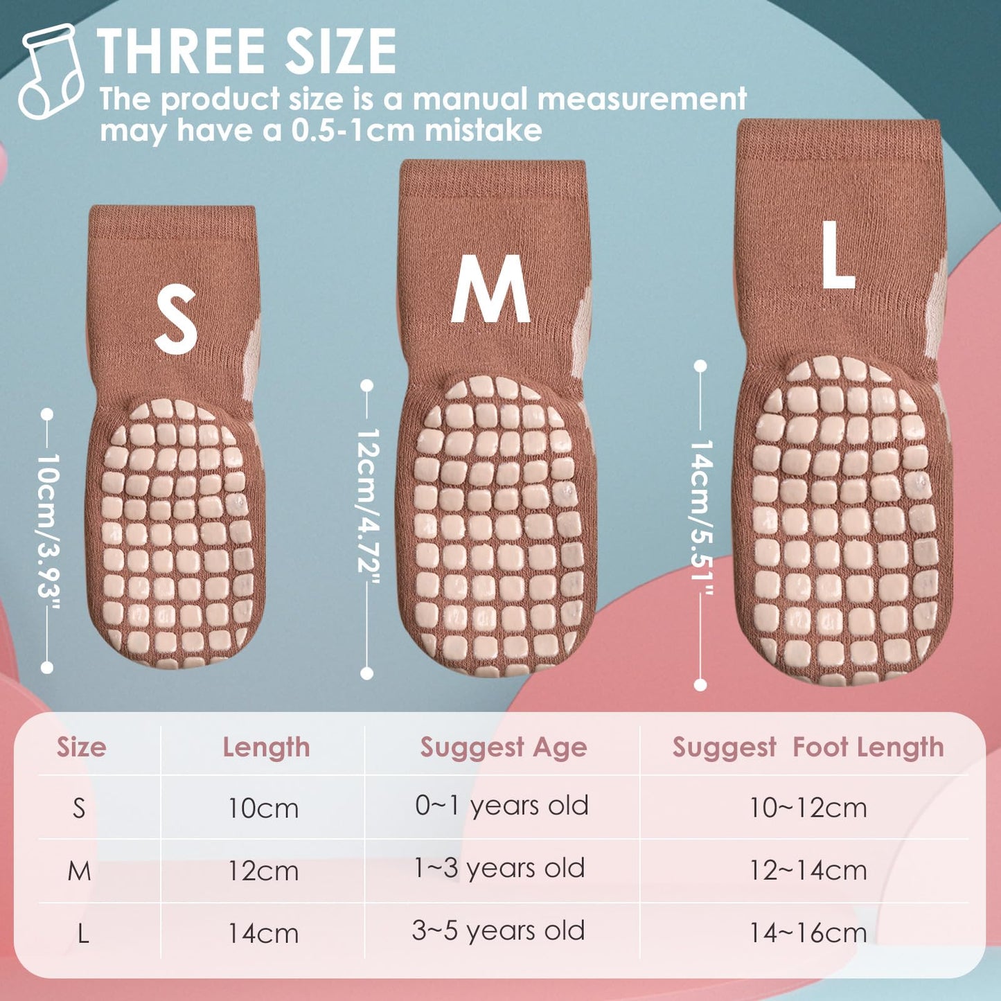 Simpeak Baby Socks, ABS Socks, Non-Slip Baby Socks, Non-Slip Baby Socks, Boys and Girls, Stopper Socks, Baby 0-36 Months