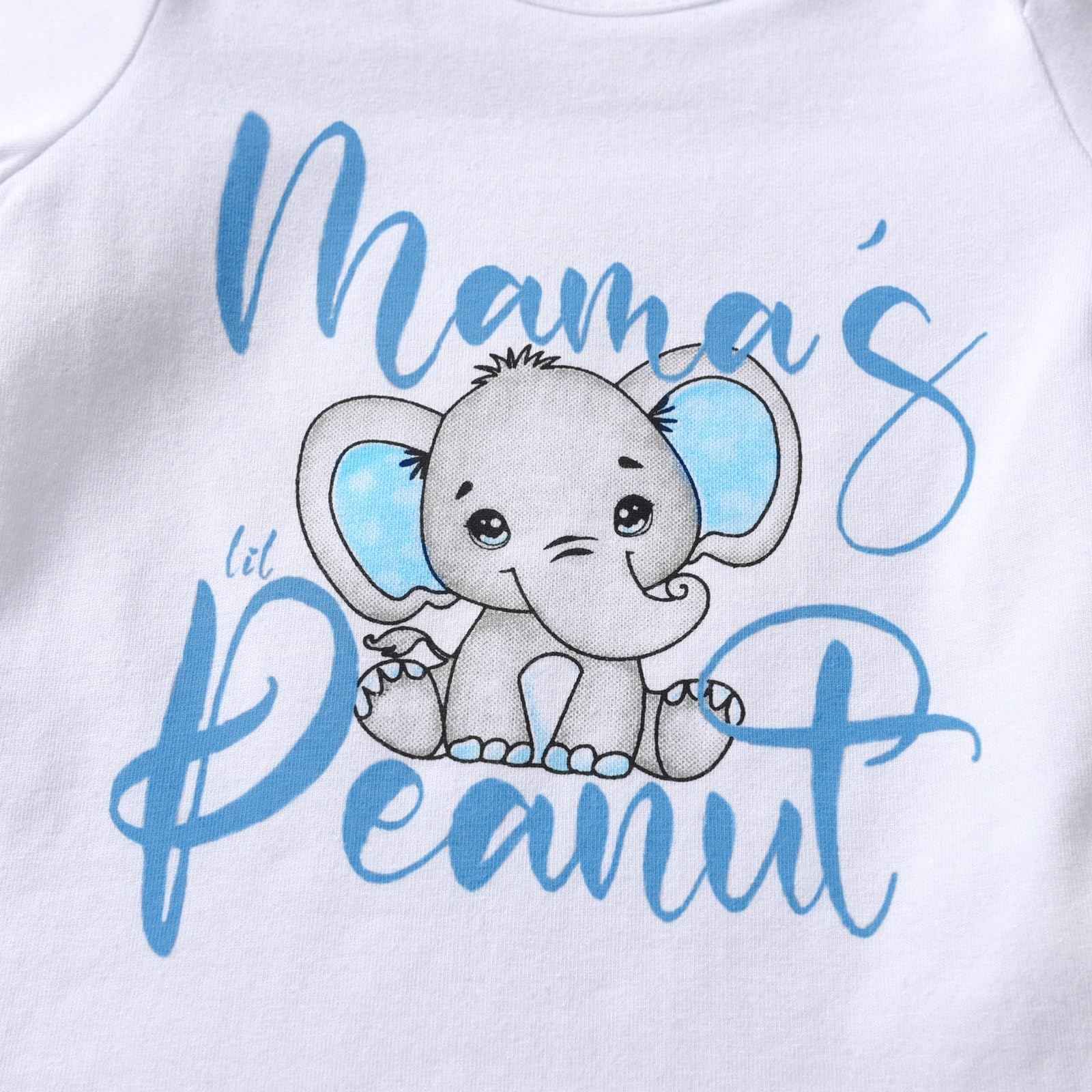 Derouetkia Baby Boys Clothes Bear Print Long Sleeve Tops + Trousers 3-Piece Outfit Set