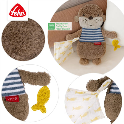 Fehn Knister Seestern – Activity Baby Raschel Spielzeug zum Greifen und Spielen - Activity-Rascheltier Babyspielzeug - Motorikspielzeug & Knisterspielzeug für Babys und Kleinkinder ab 0+ Monaten