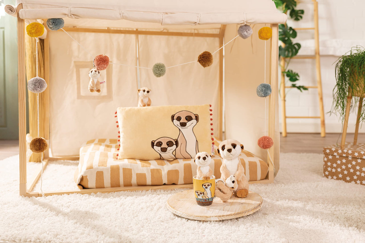 NICI Kuscheltier Erdmännchen 15 cm – Erdmännchen Plüschtier für Mädchen, Jungen & Babys – Flauschiges Stofftier Erdmännchen zum Kuscheln, Spielen und Schlafen – Gemütliches Schmusetier – 46343