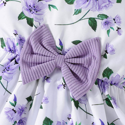 Yanmucy Kleine Mädchen Kleider mit Strickjacke Sets Baby Mädchen Kleider Kleinkind Kinder Langarm Ruffle Mantel Mädchen Kleidung für 2-8 Jahre
