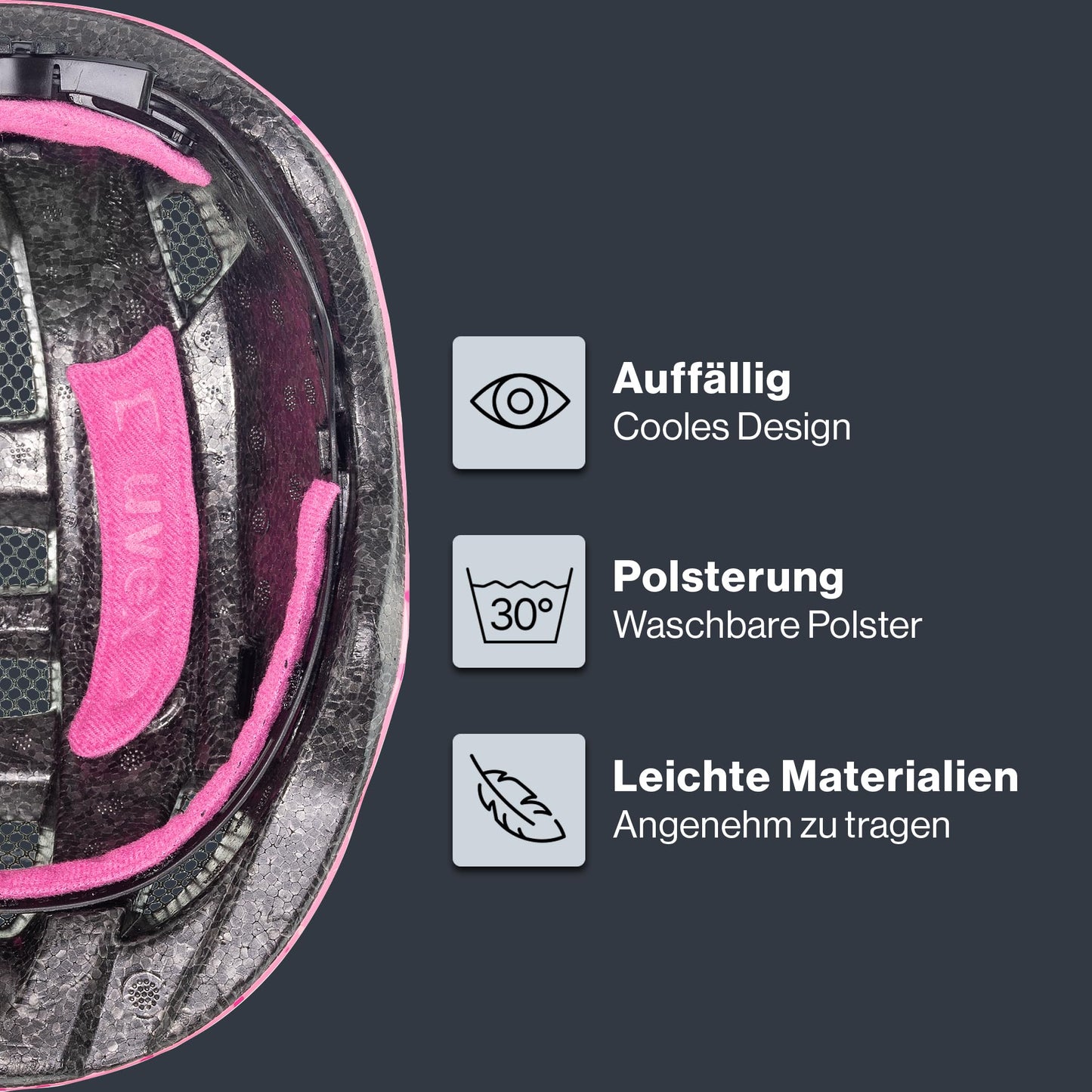 uvex Kid 2 - Lightweight bicycle helmet for children - individual size adjustment - expandable with LED light 