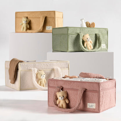 Baby Windel Caddy Organizer für Wickelauflage, Aufbewahrungskorb für Windeln und Tücher, Geschenk für Babyparty, Autowagen Organizer, Kindergarten Windel Organizer, Laptop