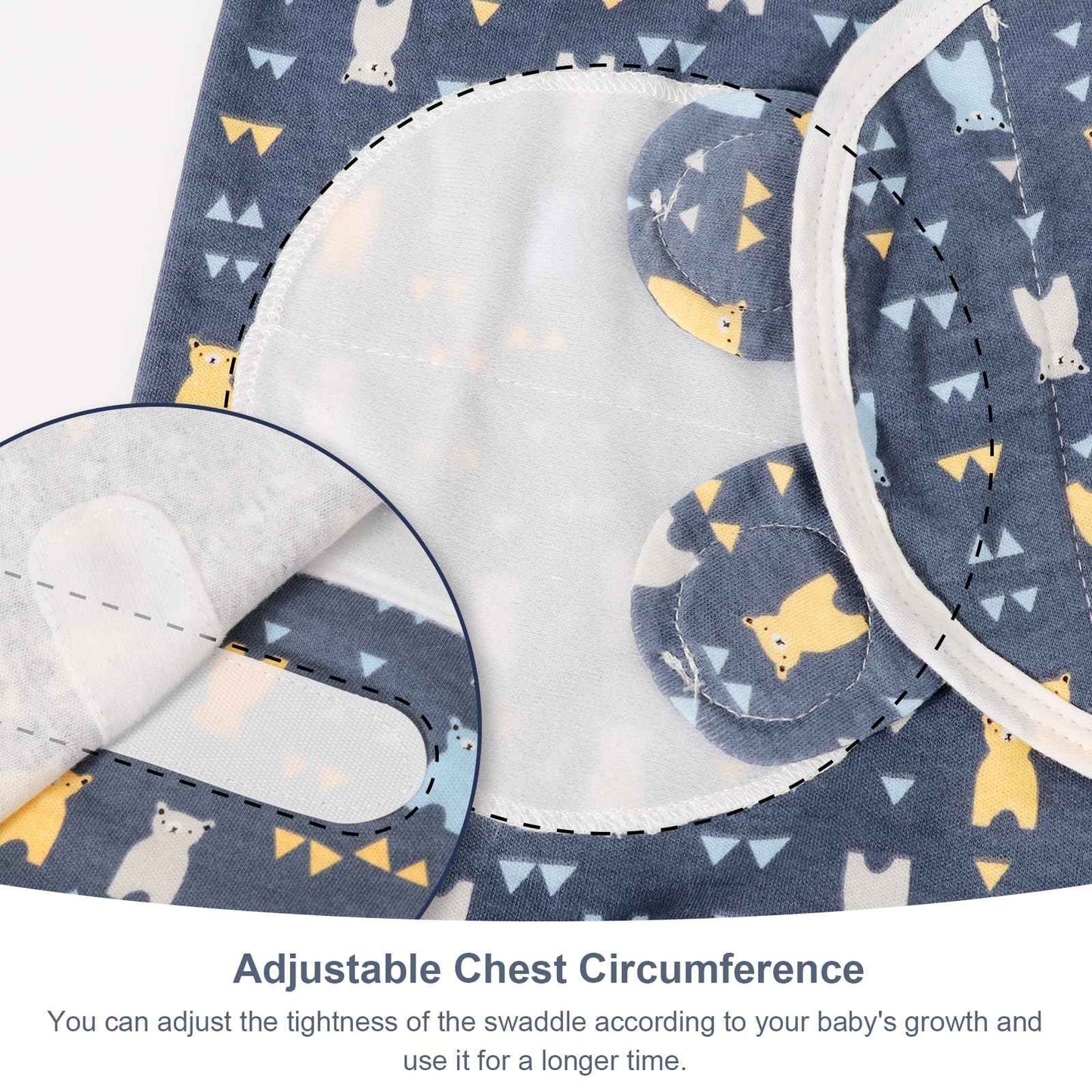 DRESHOW Neugeborene Swaddle Decke Hut Set Baby Gedruckt Swaddles Säugling Einstellbar Schlafsack für 0-3 Monate Mädchen Jungen
