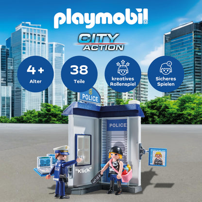 PLAYMOBIL City Action 6872 Polizei-Kommandozentrale mit Gefängnis, für Kinder von 4-10 Jahren