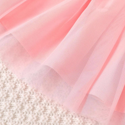 Toddler Baby Girl Dress and Cardigan Set Long Sleeve Cotton Princess Tutu Dresses with Outfits Coat