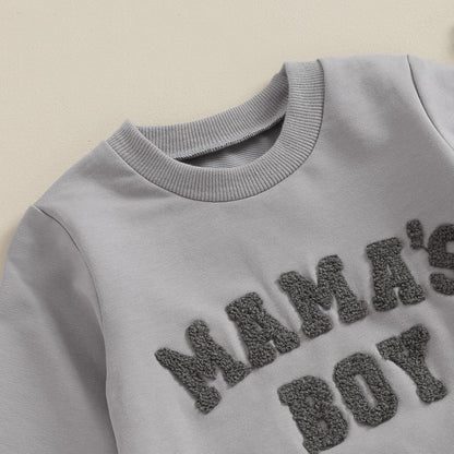 Baby Boys' Two-Piece Outfit, Long Sleeve Sweatshirt + Trousers, 2-Piece Set, Baby Clothing, 0-3 Years, Children's Outfit for Baby Boys 