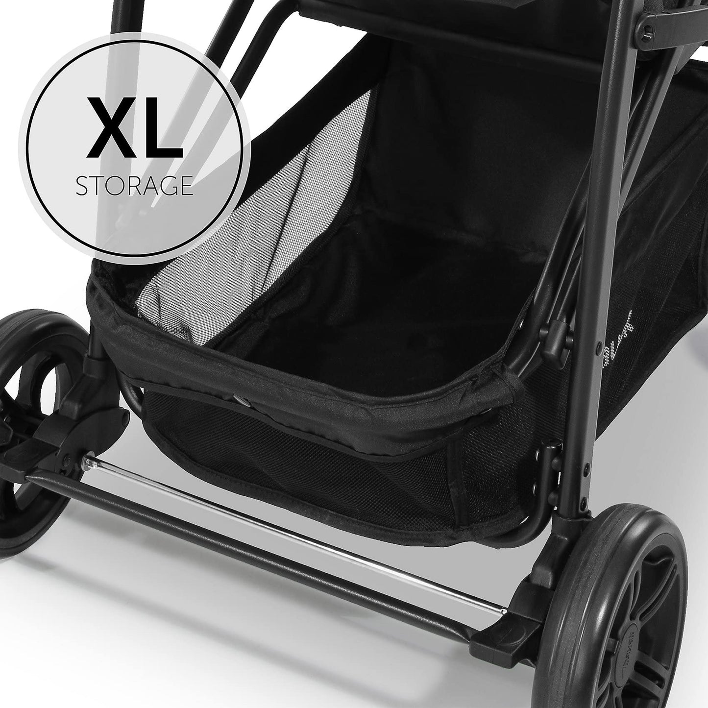 hauck Rapid 4, Grey - Pushchair from Birth up to 22 kg, Plastic Wheels, Compact & One Hand Folding, Height-Adjustable, Fully Reclining