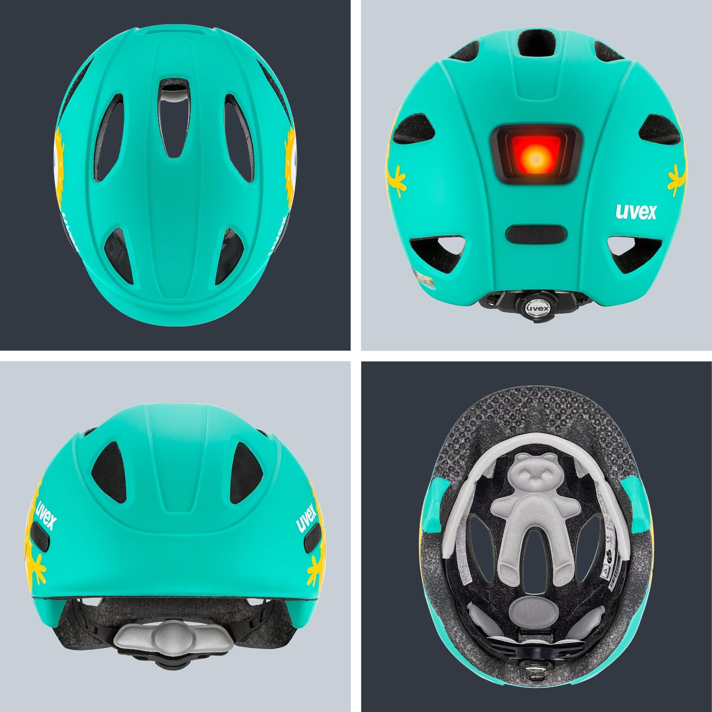 uvex oyo style - lightweight bicycle helmet for children - individual size adjustment - expandable with LED light 