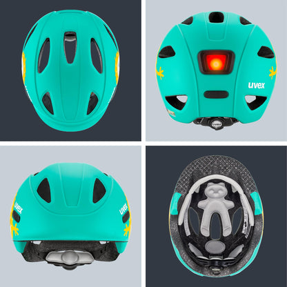 uvex oyo style - lightweight bicycle helmet for children - individual size adjustment - expandable with LED light 