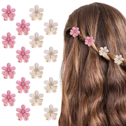 cobee Small Diamond Hair Clip Pearl Small Hair Clip Hair Accessories for Women Girls Birthday Party Wedding Party Photo Cute Clips Beach Flowers 2 cm