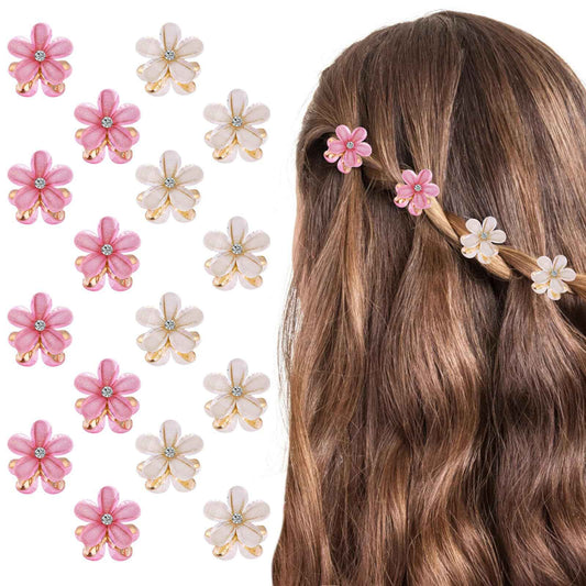 cobee Small Diamond Hair Clip Pearl Small Hair Clip Hair Accessories for Women Girls Birthday Party Wedding Party Photo Cute Clips Beach Flowers 2 cm