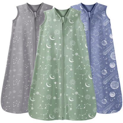 Unnivoll Baby Winter Sleeping Bag, 2.5 Tog, Baby Sleeping Bag, 0-6 Months, Cotton Baby Sleeping Bag, Newborn Winter Sleeping Bag, Baby, Warm and Soft, 67 cm, for Boys and Girls, Green