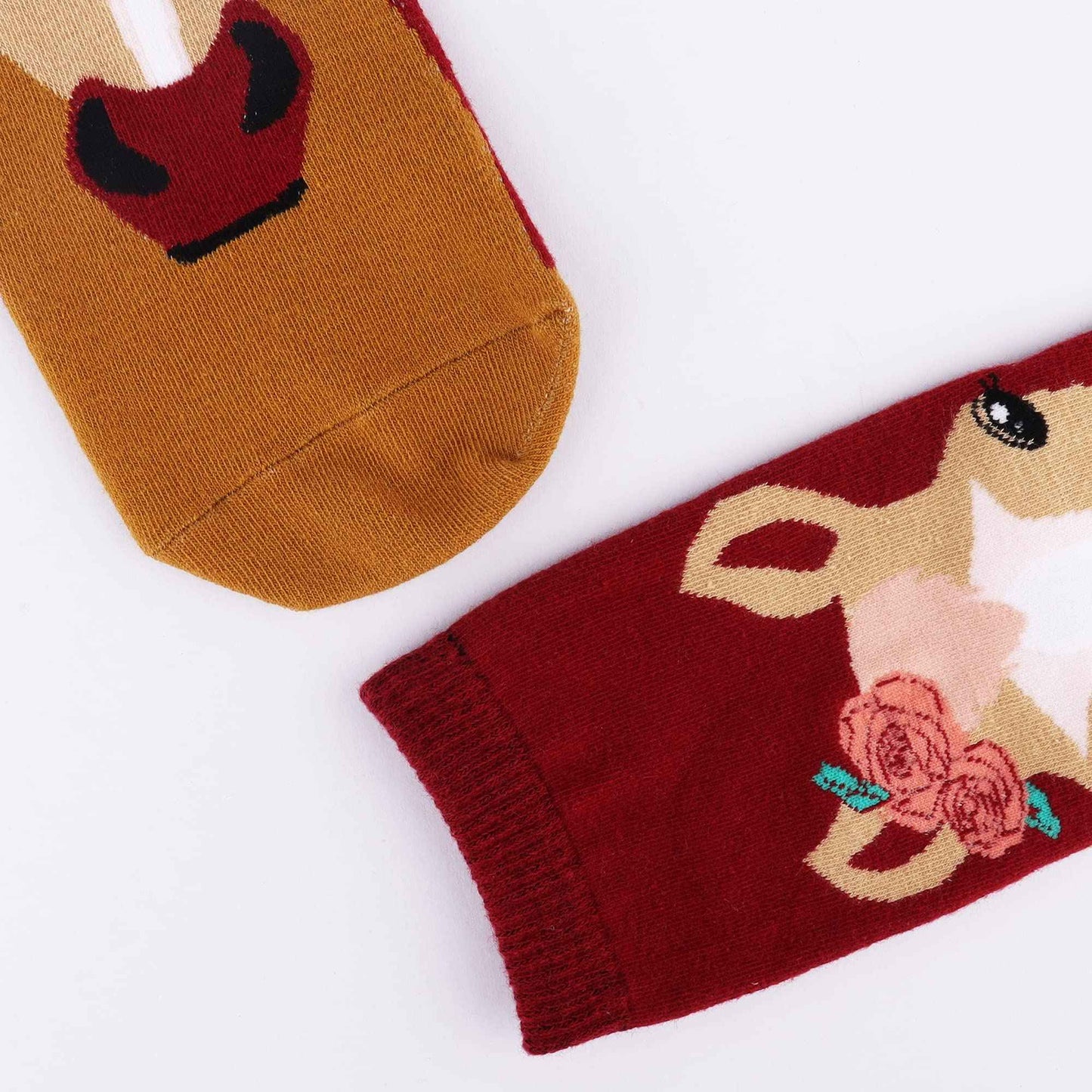 Belloxis Women's Socks 39-42 Horse Girls Gift Knee Socks Women's Rider Cotton Socks