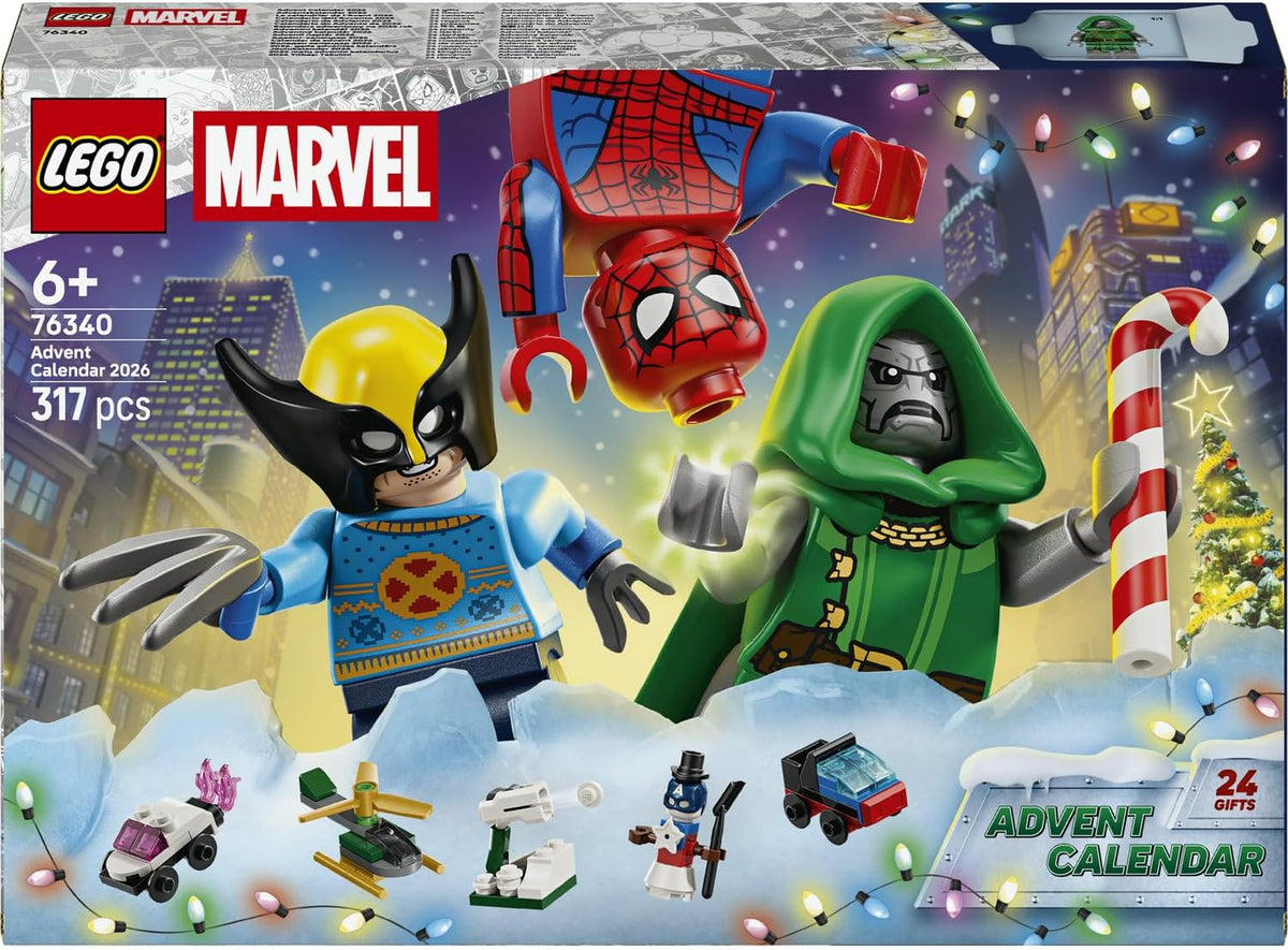 LEGO Marvel Adventskalender 2026 Spielzeug für Kinder ab 6 Jahren 76340