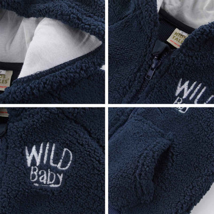 Gajaous Newborn Baby Girls Boys Fleece Hooded Jacket Zip Bear Coat Warm Winter Outwear