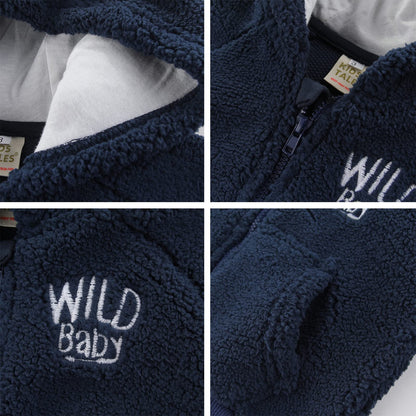 Gajaous Newborn Baby Girls Boys Fleece Hooded Jacket Zip Bear Coat Warm Winter Outwear