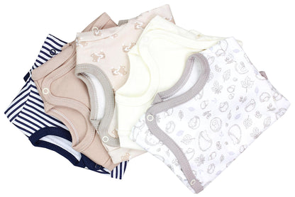 TupTam Baby Body Langarm – Wickelbody Langarm für Jungen & Mädchen, 5er Pack, 100% Baumwolle, OEKO-TEX