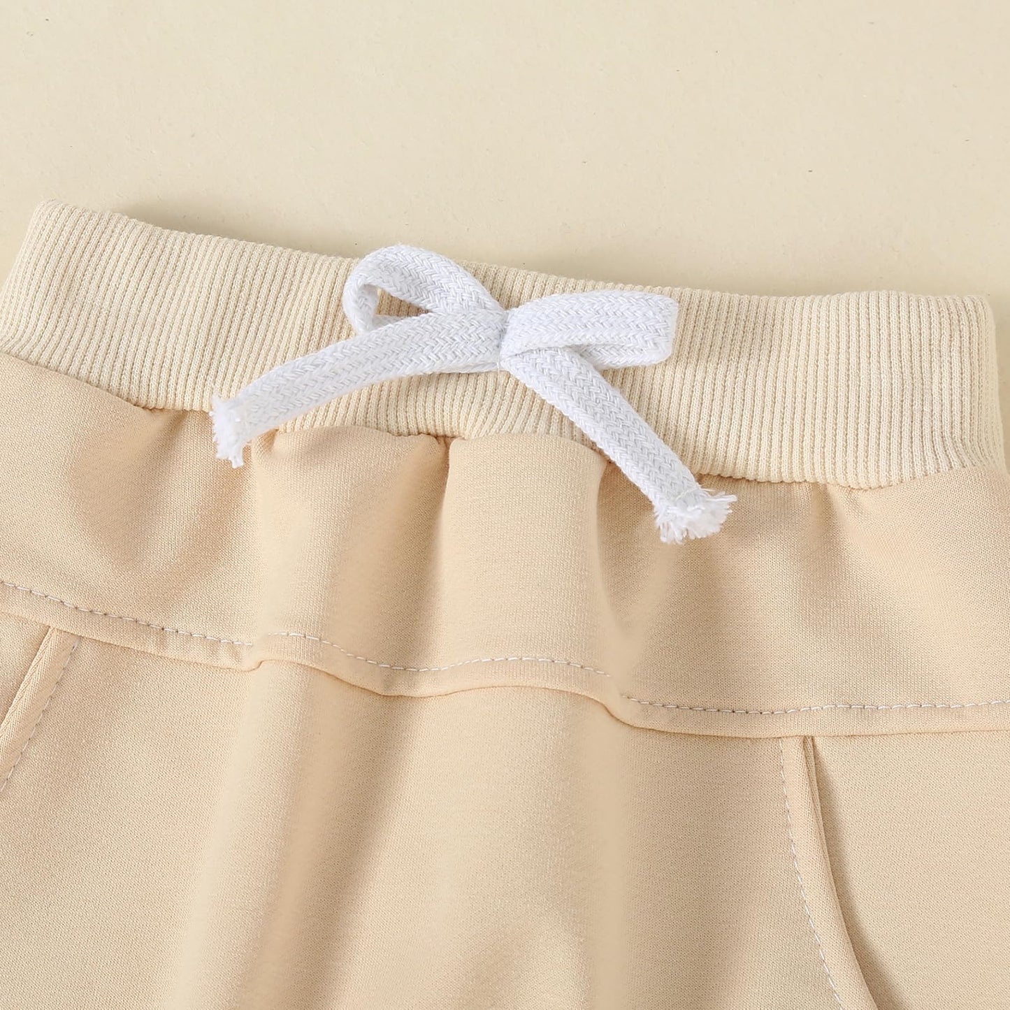 Carolilly Baby Suit 2-Piece Clothing Outfit Baby Clothing Set Cute Long Sleeve Sweatshirt Embroidered Bear + Long Trousers Warm Children's Suit Autumn Spring