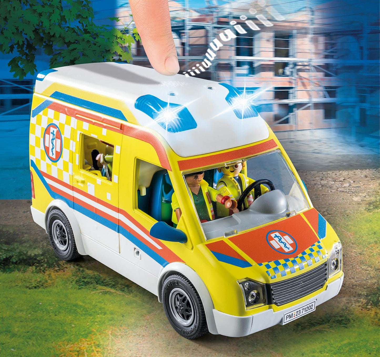 Playmobil City Life 71202 Ambulance with Light and Sound, Toy for Children from 4 Years