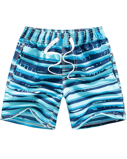 Domee Jungen Badehosen Badeshorts Schnelltrocknend Schwimmhose mit Netzfutter Verstellbarer Kordelzug
