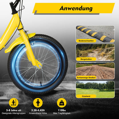 HUSPOO 16 Zoll Kinderfahrrad, Kinderfahrrad für Jungen und Mädchen Kinder, Anfänger Fahrrad Kinderfahrrad Radfahren mit Stabilisatoren und Korb, geeignet für Kinder im Alter von 5-8 Jahren - Meloni2