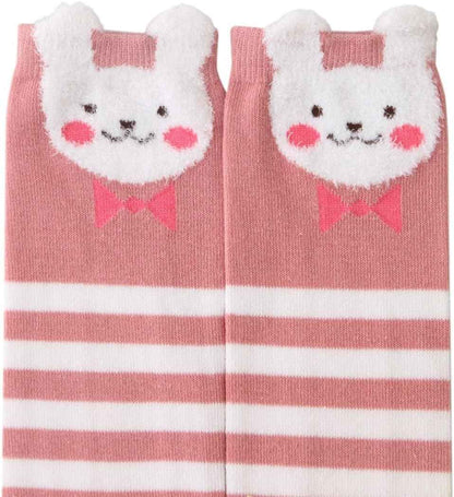 CISMARK Girls' Knee Socks 6 Pairs for Children Gifts Long Funny Children's Socks Animal Cotton Socks 3-12 Years