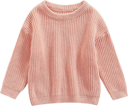 L&ieserram Baby Mädchen Jungen Gestrickt Pullover Jumper Neugeborenen Kinder Langarm Strickpullover Einfarbige Pulli Kleinkinder Kleidung Outfit Knitted Sweater 0-5 Jahre