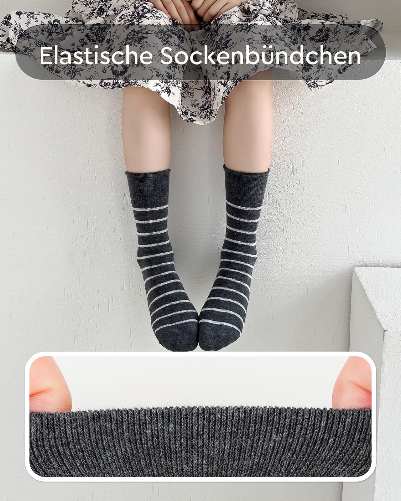 Kyopp 10 Paar Socken Kinder Mädchen und Jungen Klassisch Socken Lustig Cotton Socken Crew Socks Winter/Sommer