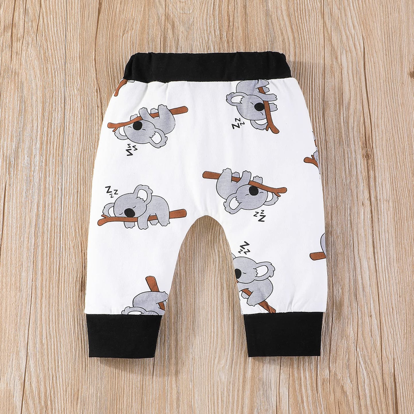 Himllauen Baby Jungen Mädchen 3-teiliges Set Koala Print Body + Hose + Hut Baby Set Kleinkind Kleidung Niedliche Outfit