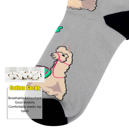 Belloxis Women's Socks 39-42 Horse Girls Gift Knee Socks Women's Rider Cotton Socks