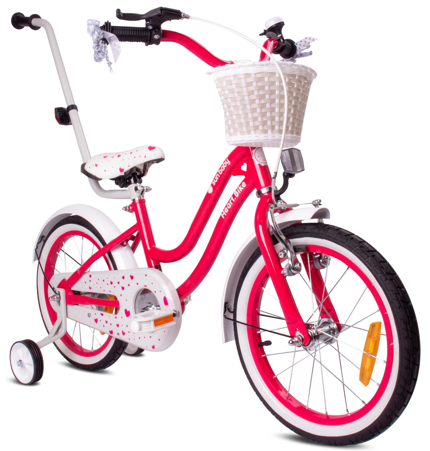 sun baby Mädchenfahrrad 12, 14 und 16 Zoll Radgröße Heart Bike zur Auswahl, mit Abnehmbarer Schubstange, Kinderfahrrad für Mädchen von 2 bis 6 Jahre - Meloni2