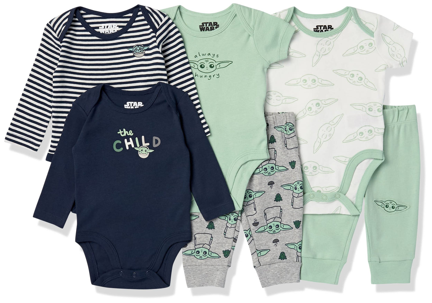 Essentials Disney | Marvel | Star Wars Unisex Baby 6-teiliges Outfit-Set, 6er-Pack