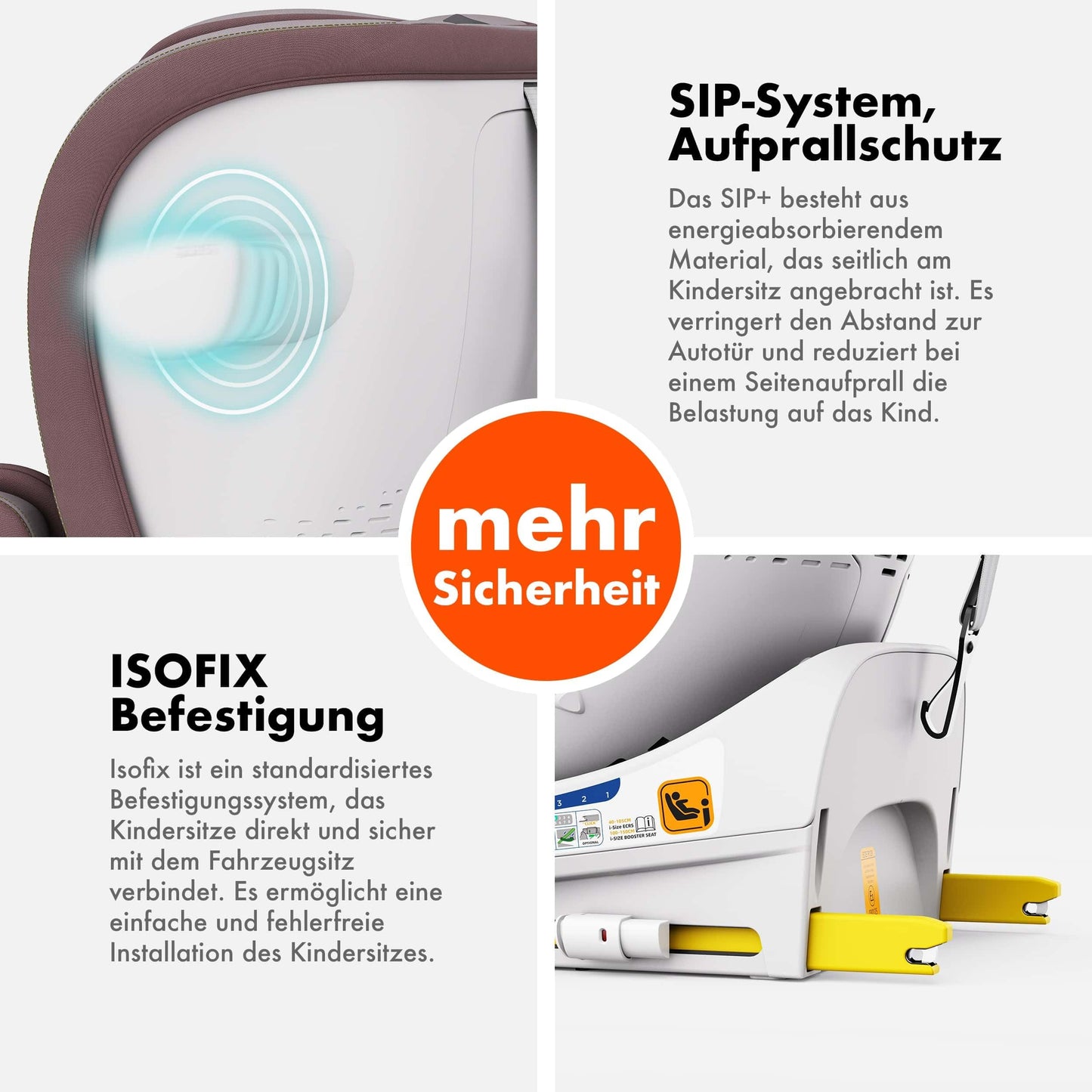 Daliya® Kindersitz ROTAZIONE | I-SIZE 40-150 cm | 8 Pos. | Isofix | (SIP) | Top Tether | 360° | 5 Punkt Gurt | Gruppe 0+ / I/II/III 0-36 KG | Neueste Zulassungs UN ECE Reg. 129 (Beige) - Meloni2
