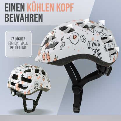 Apollo Kinder Fahrradhelm, Helm für Kinder & Jugendliche, Multisport Helm, Fahrradhelm Mädchen, Fahrradhelm Jungen, Kinderhelm ab 3 Jahre, Verstellbarer Kinder-Helm, ab Größe 48, für Fahrrad & Roller
