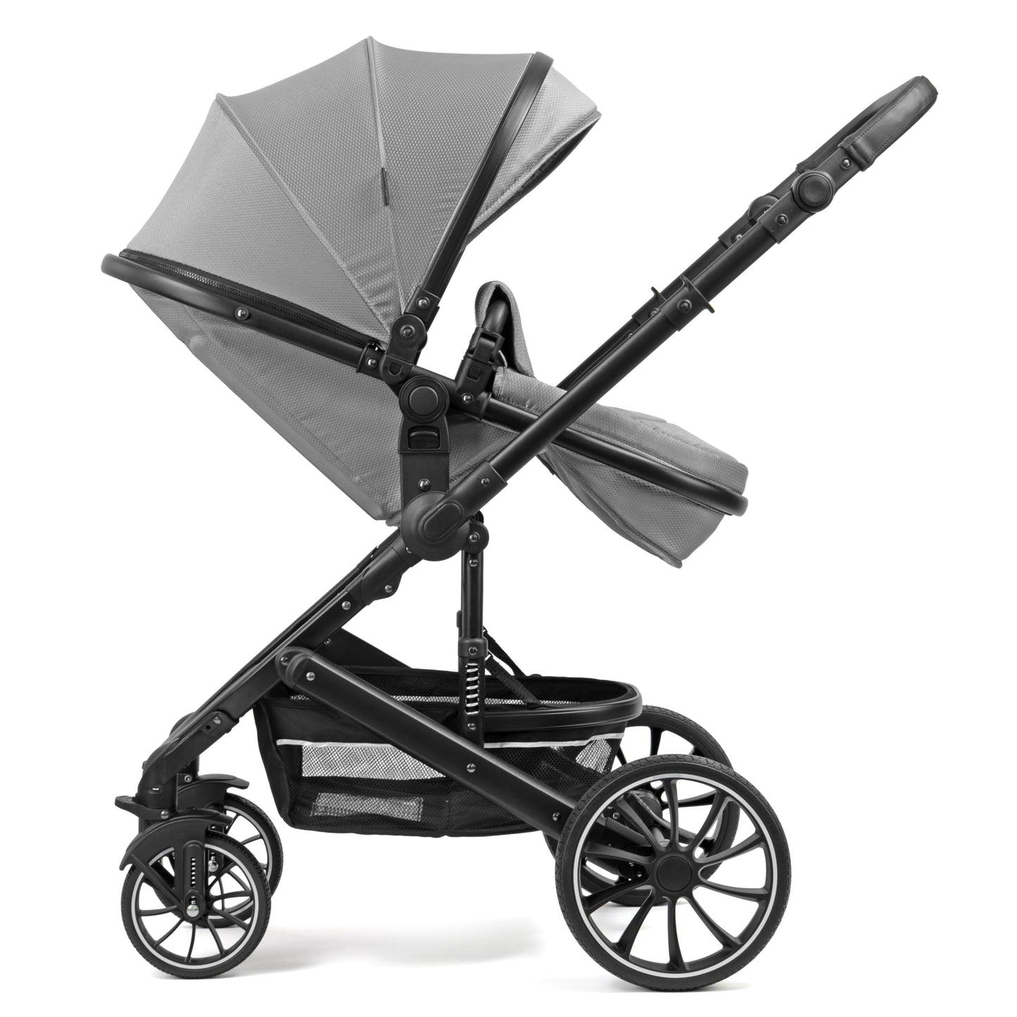 Pixini Neyla Combi Pushchair with Accessories (3-in-1 Set with Baby Seat Black/Black)