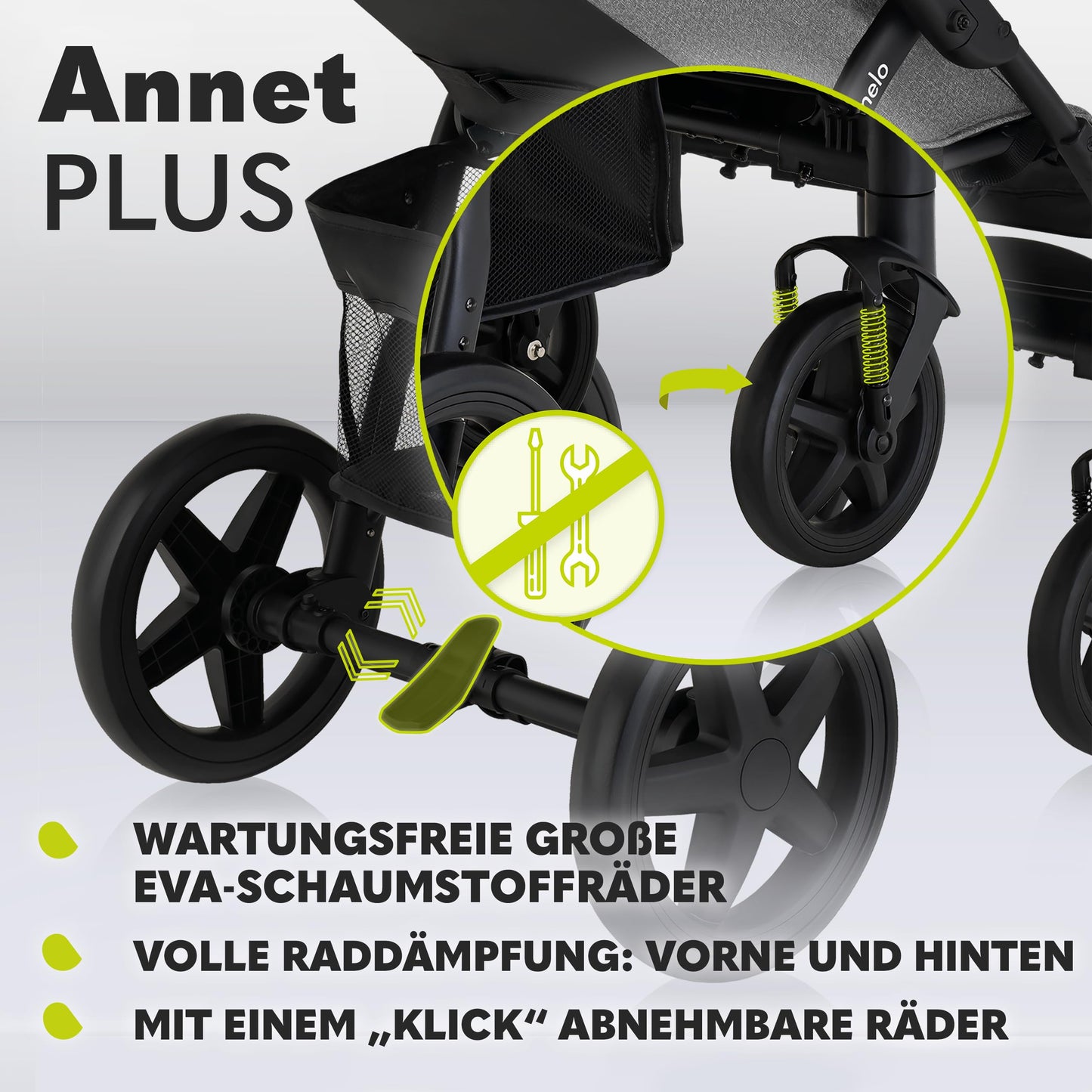 LIONELO Annet Plus Buggy up to 22 kg with Reclining Function, Small Folding Pushchair with Accessories, EVA Foam Wheels, Mosquito Net, Foot Cover Drink Holder, Basket Dreamin