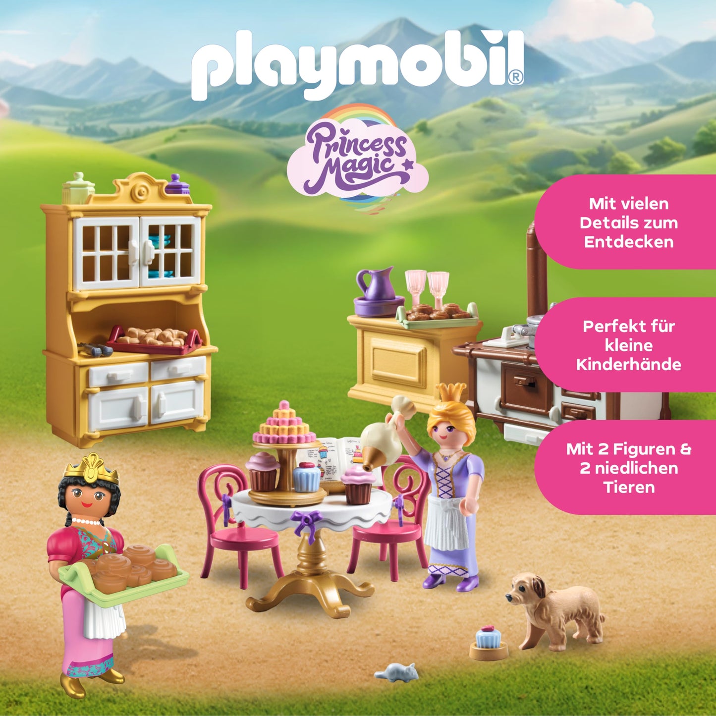 PLAYMOBIL | Princess Magic | Prinzessinnenschloss mit Königspaar | Prinzessinnen Spielzeug | Schloss Spielset | Märchen Spielzeug für Kinder ab 4 Jahren | 71845
